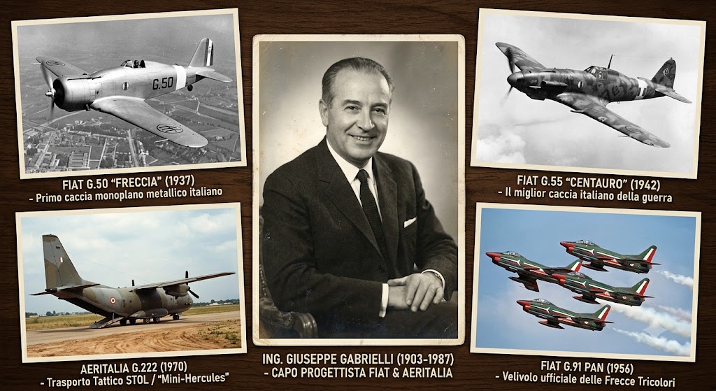 Dal G2 del 1932 al G222 del 1970 Storia dell’Ing. Gabrielli uno dei più valenti progettisti aeronautici Italiani