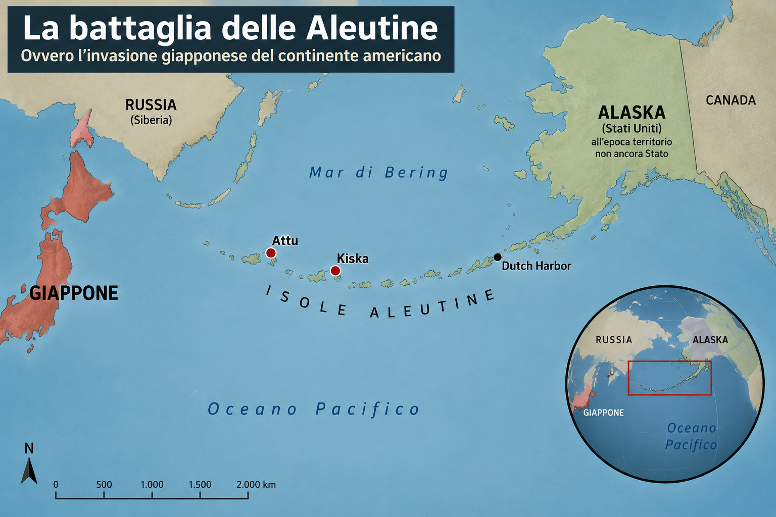 La battaglia delle Aleutine ovvero l’invasione Giapponese del continente Americano