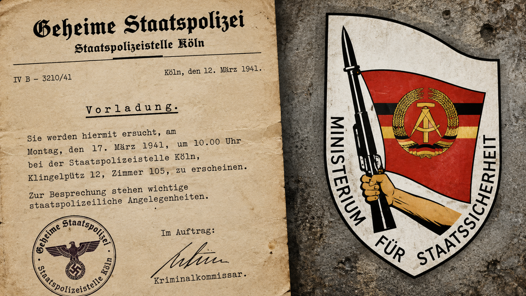 Dalla Gestapo alla Stasi : il risultato non cambia