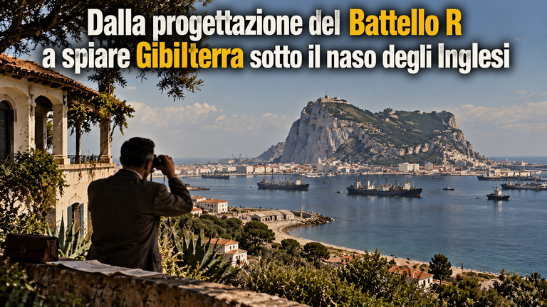 Dalla progettazione del  Battello R  a spiare Gibilterra sotto il naso degli Inglesi